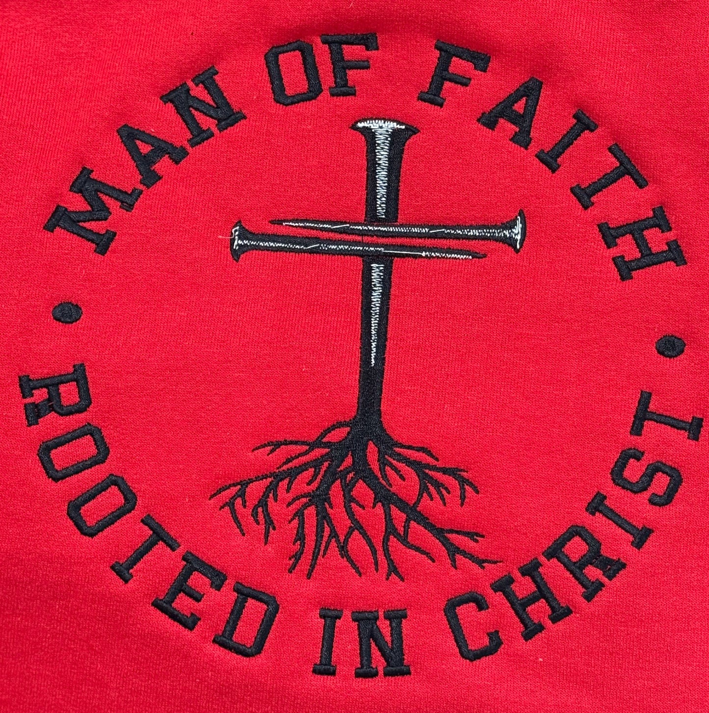 Man of Faith Embroidered Sweatshirt - GOdCREATEd