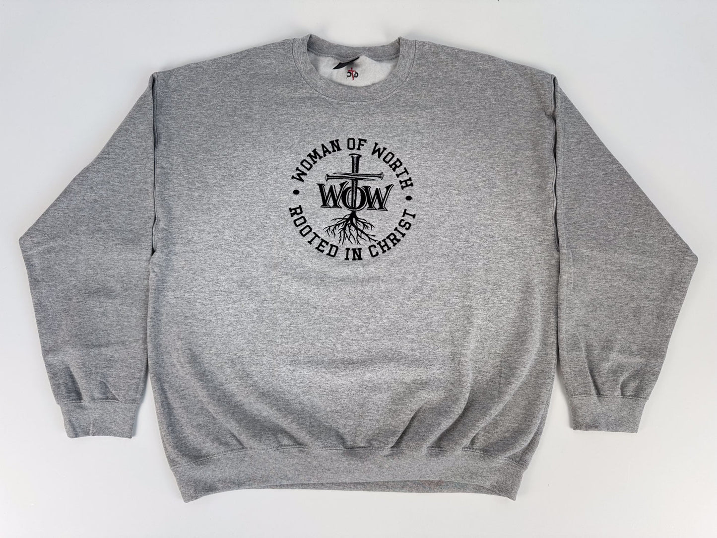 Woman of Worth Embroidered Sweatshirt