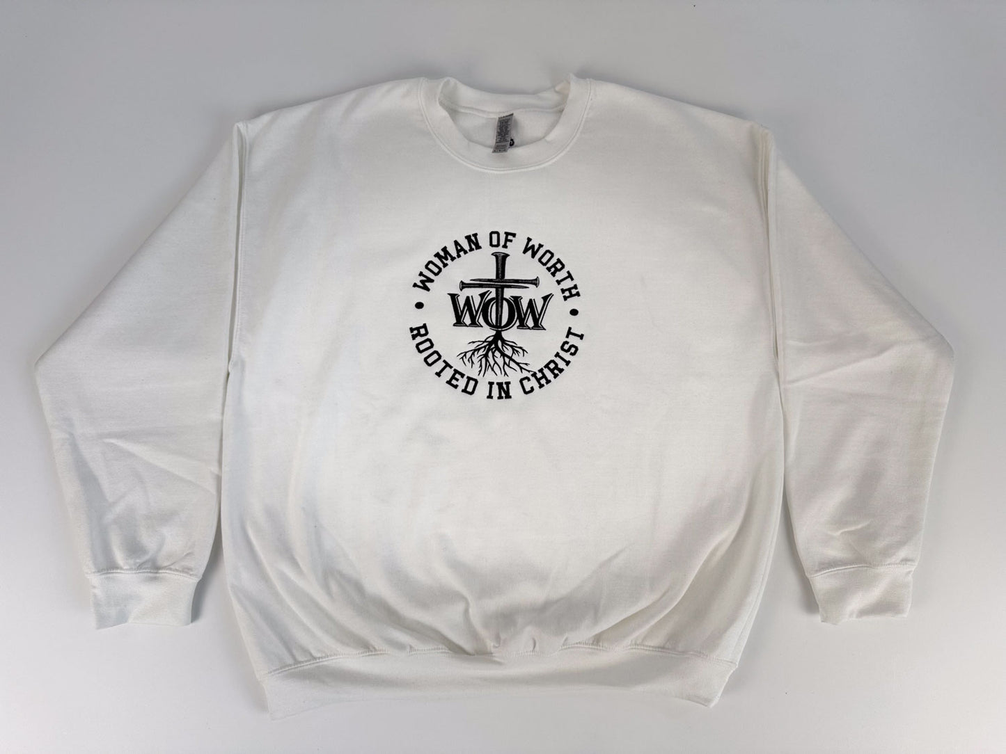 Woman of Worth Embroidered Sweatshirt