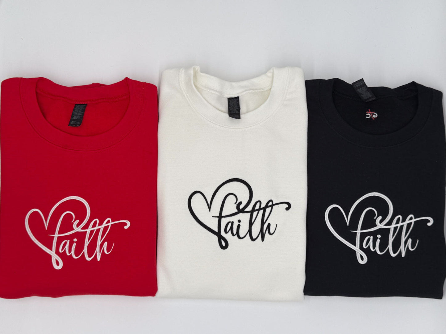 Faith Embroidered Sweatshirt - GOdCREATEd