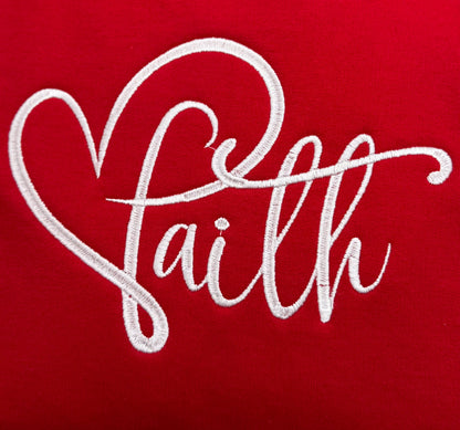Faith Embroidered Sweatshirt - GOdCREATEd