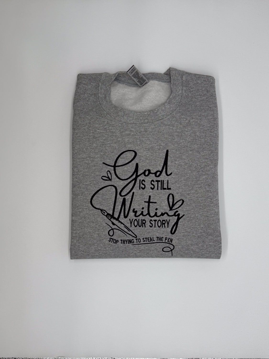 God is Still Writing Your Story Embroidered Sweatshirt - GOdCREATEd