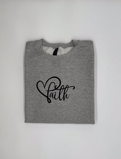 Faith Embroidered Sweatshirt - GOdCREATEd