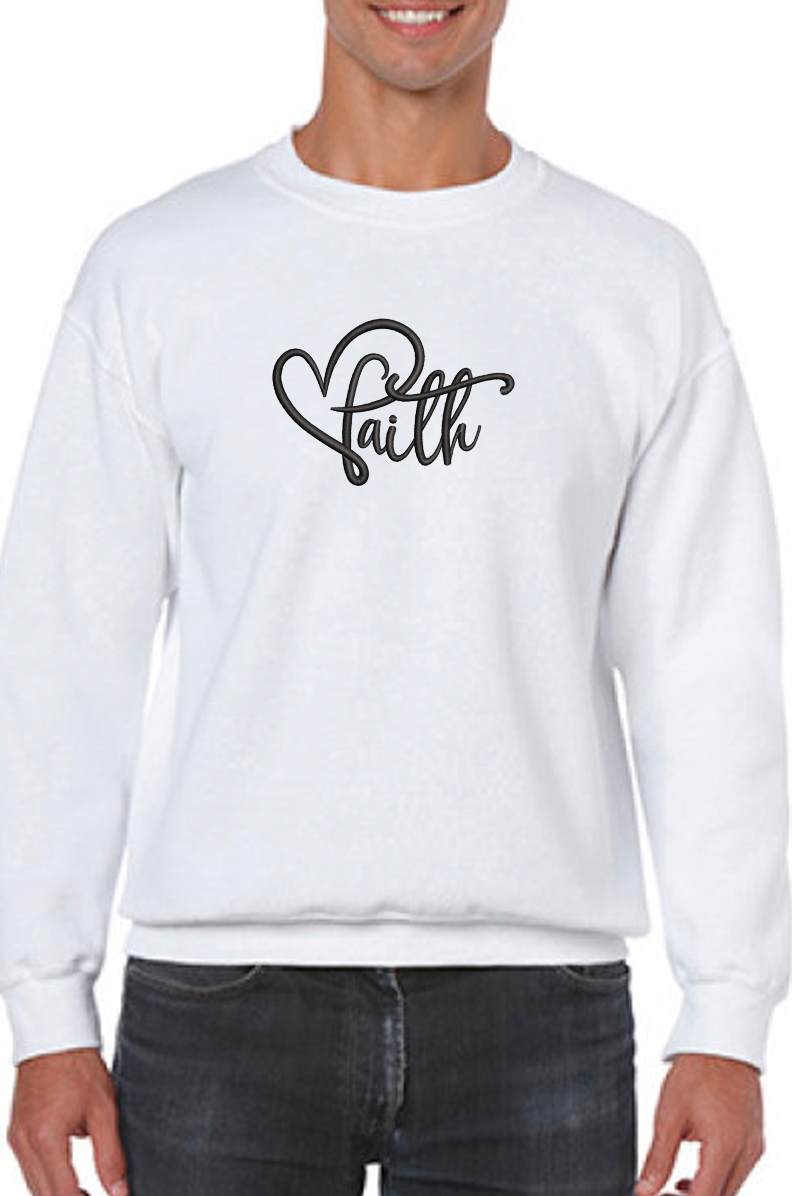 Faith Embroidered Sweatshirt - GOdCREATEd