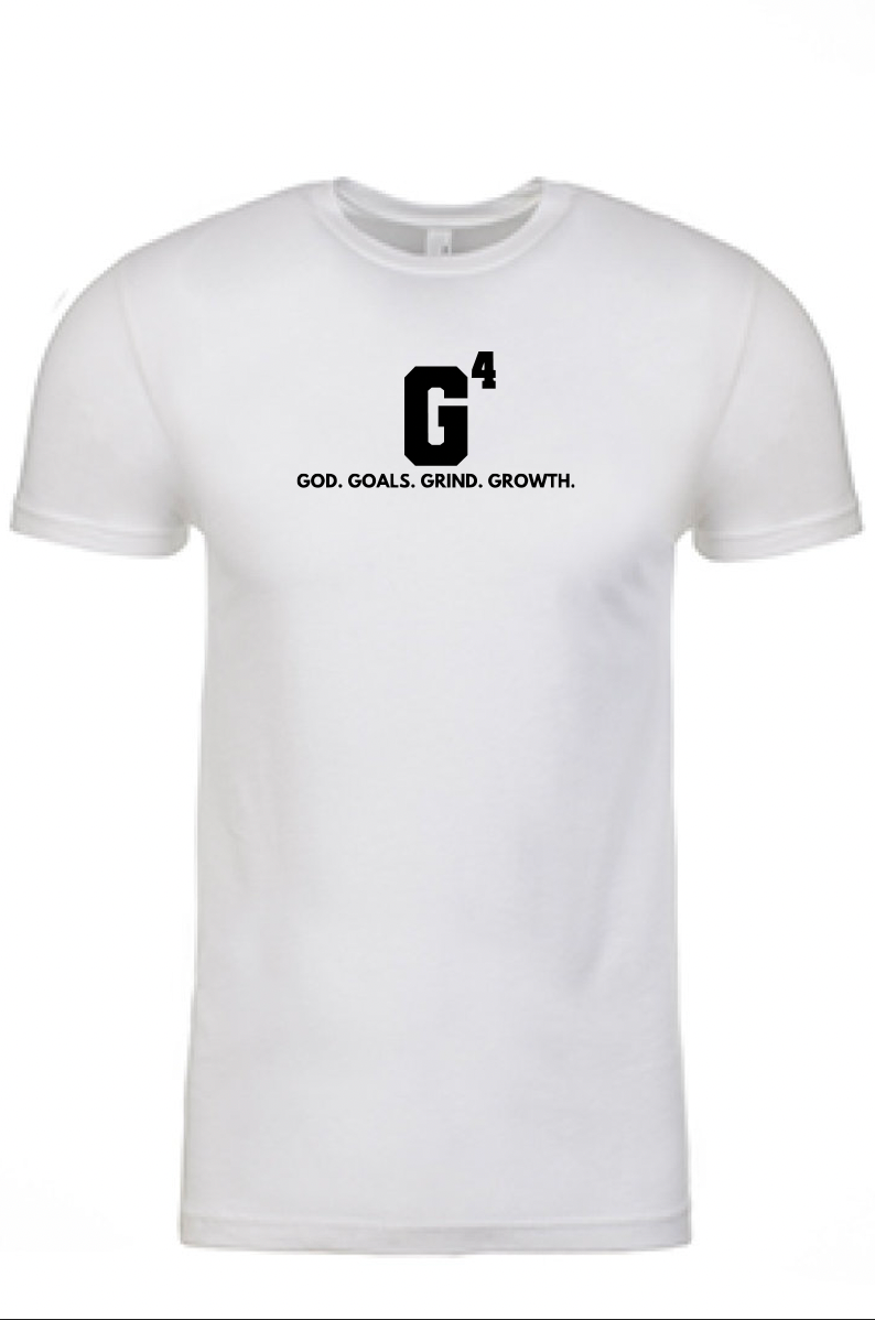 G4 God. Goals. Grind. Growth. Printed Tshirt - GOdCREATEd