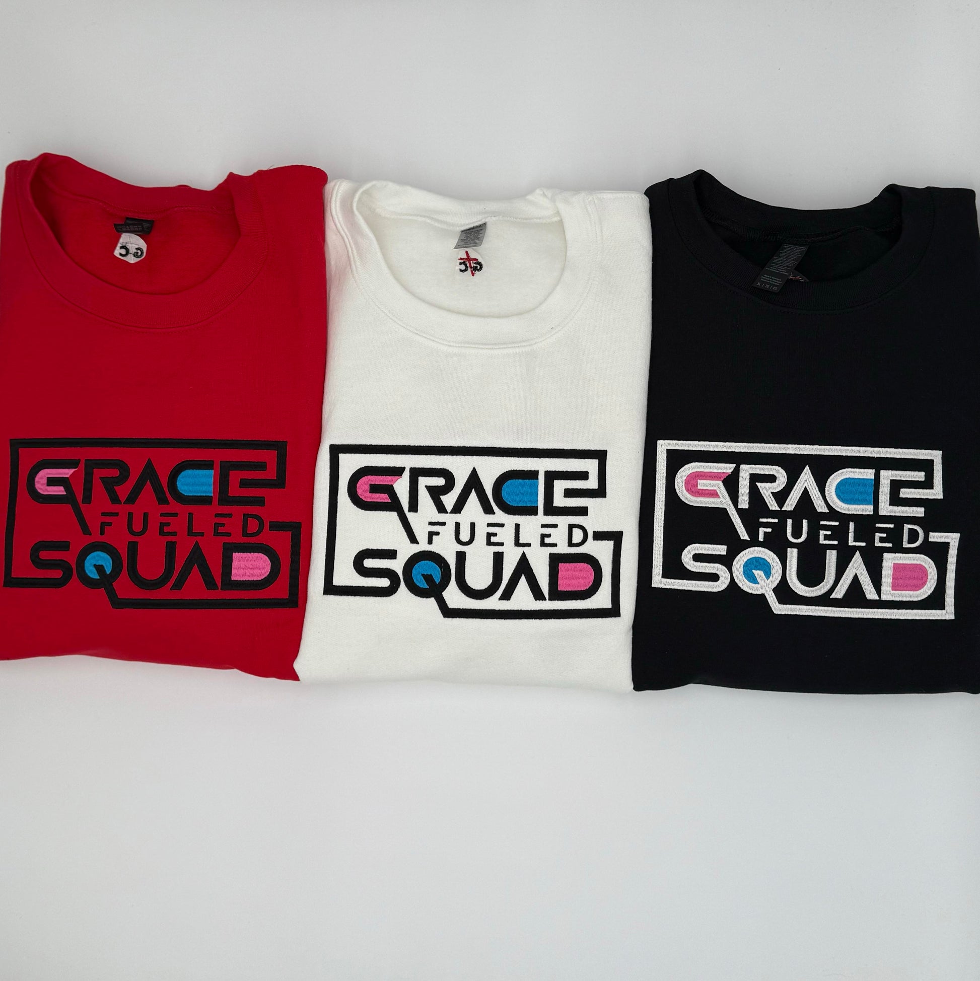 Grace Fueled Squad Embroidered Sweatshirt - GOdCREATEd